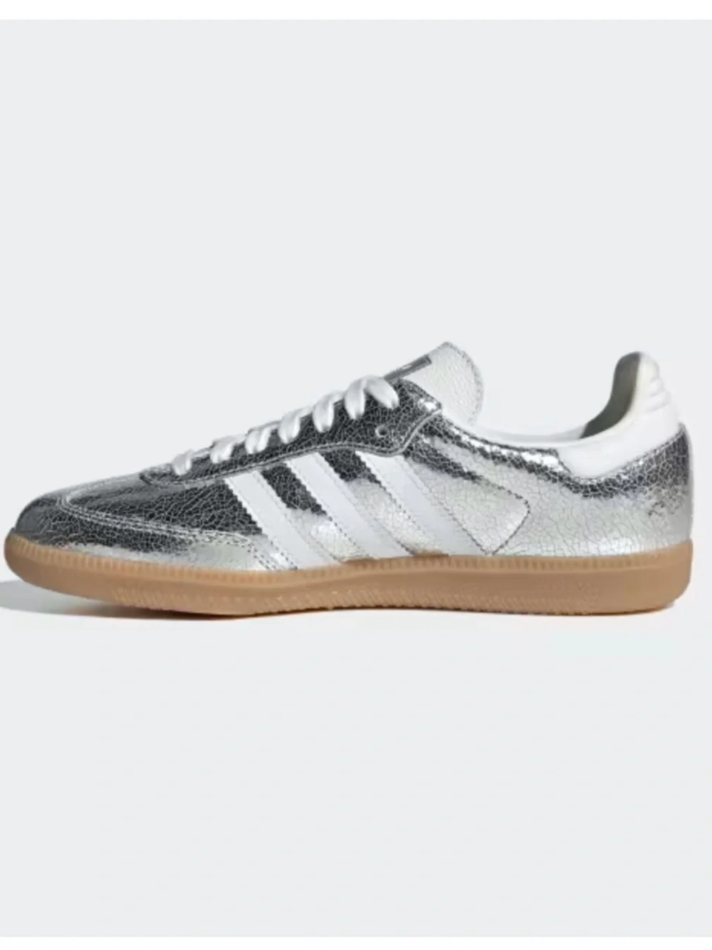 adidas Samba OG Sneakers Silver with White Stripes Size 5 NWTS - Picture 4 of 11